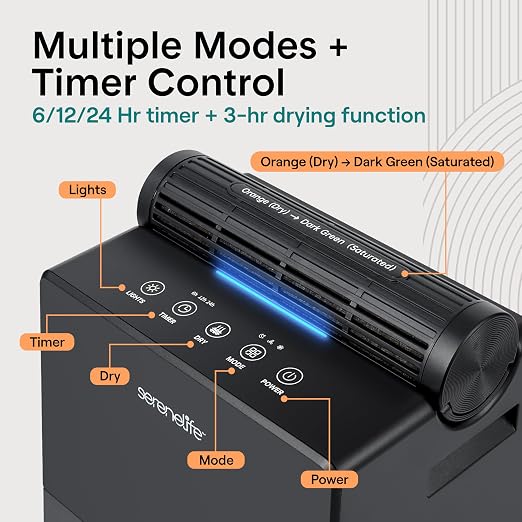 Dehumidifiers for Home, 91 Oz Quiet Dehumidifier for Bedroom, Bathroom, Basement with Removable Cylinder For Closet, Timer