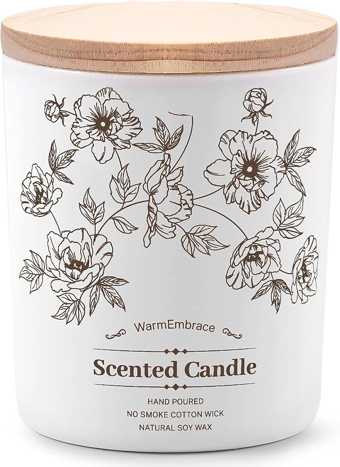 Deluxe Scented Candle for Women & Men, Vanilla Coconut Soy Wax Candle, 8 Oz Jar Candle for Home, product image