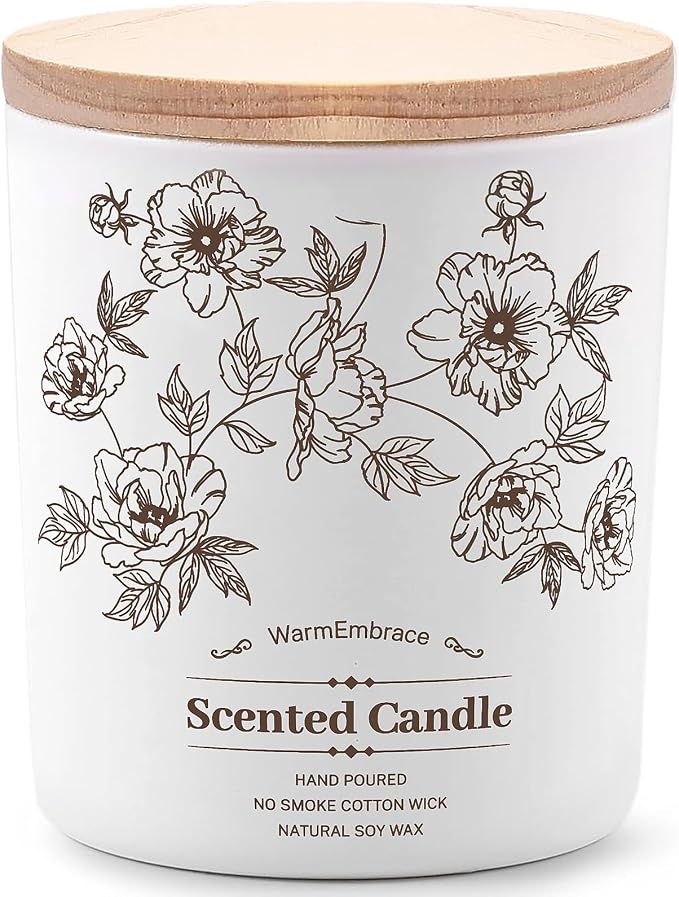 Deluxe Scented Candle for Women & Men, Vanilla Coconut Soy Wax Candle, 9.2 Oz Jar Candle for Home, product image