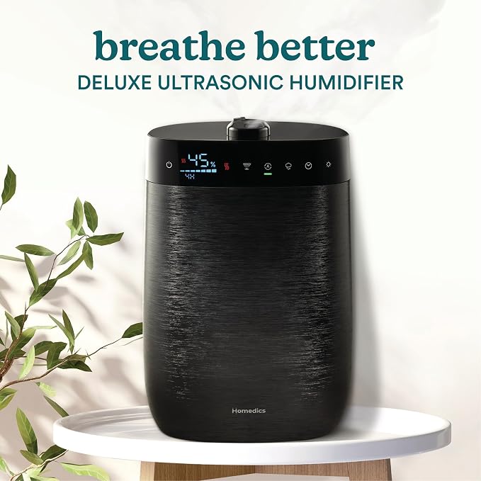 Deluxe Ultrasonic Humidifier for Large Rooms, Warm or Cool Mist, UV-C Technology, 1.5-Gallon Top Fill Tank, alternate product