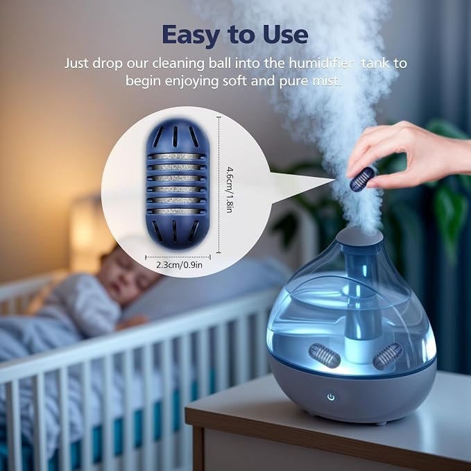 Demineralization Cartridge for Ultrasonic Humidifiers, 12-Pack Decalcification Cartridges Filter Replacement