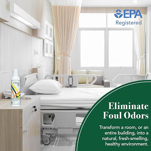 Deodorizing Spray - Air Freshener and Odor Eliminator - for Home and Facilities - Original Citrus Blend Scent - 5.2 Oz. 5.2