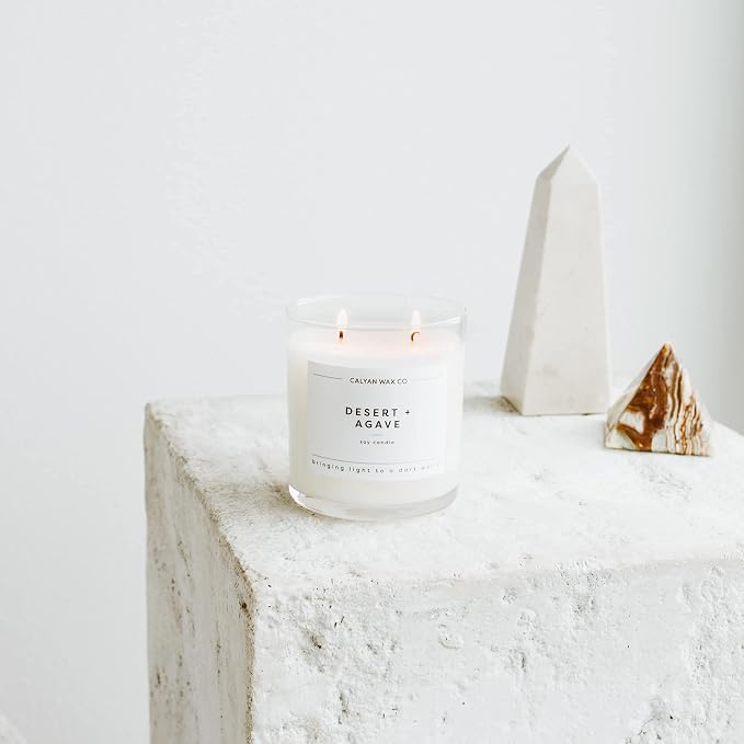 . Desert & Agave 2 Wick Scented Candle - 37 Hour Burn - Luxury made from natural materials Soy Wax Candles, alternate product