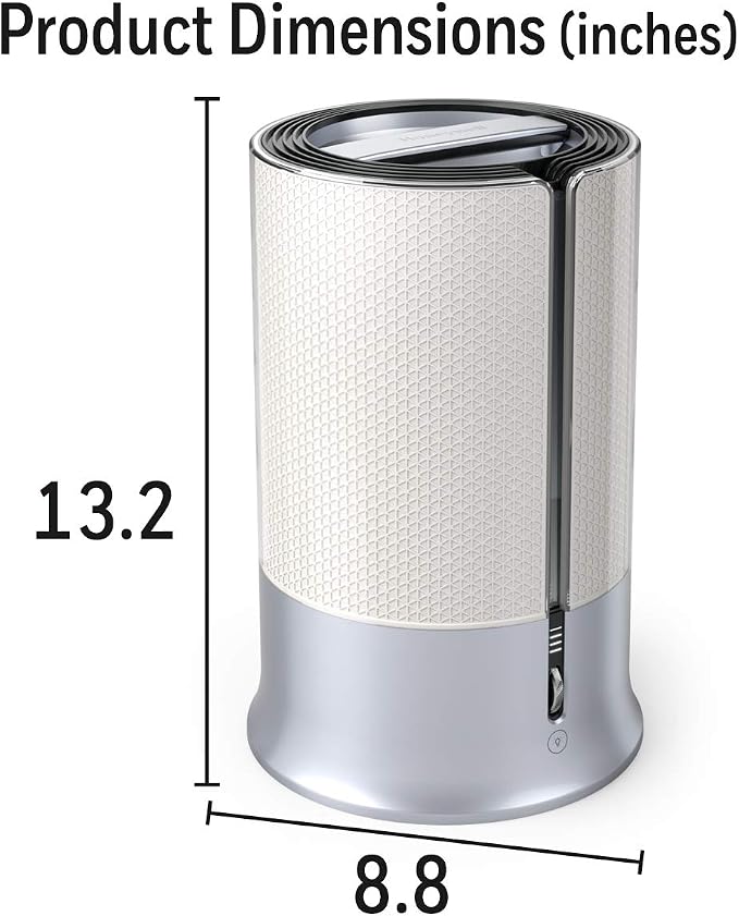 Designer Series Cool Mist Humidifier, Room Humidifiers, White, alternate product view 3