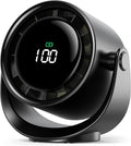 Desk Fan, LED Display Mini Table Fan, Rechargeable Personal Fan with 4000mAh Battery, Max. 17H Use, 5 Speeds, 360°Tilt, USB-C