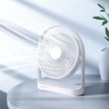 Desk Fan, Small Portable Battery Operated Desktop and 4000mAh USB Rechargeable Electric Table Fan with 4 Speeds, Max 15 Hrs