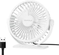 Desk Fan USB Powered Mini Portable Fan, 3 Speeds Adjustable Strong Breeze Personal Desktop Fans, 360° Rotation Quiet Plug In