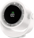 Desk Fans for Bedroom, Strong Airflow Turbo Quiet Small USB Fan, 17hrs Running, 360° Rotate & 5 Speeds, 4000mAh Battery