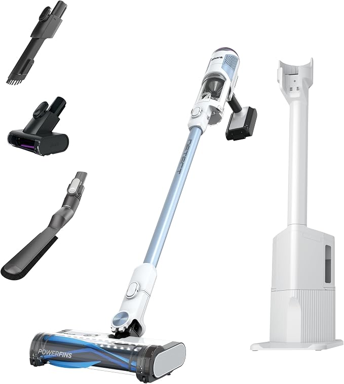 Detect Clean & Empty | Lightweight Cordless Vacuum Cleaner with Auto-Empty System | HEPA Filter, Portable Handheld