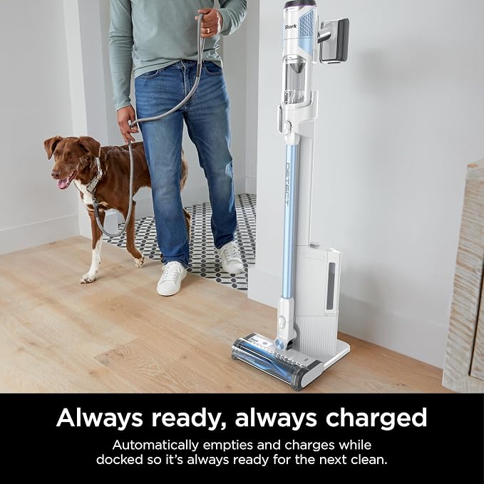 Detect Clean & Empty | Lightweight Cordless Vacuum Cleaner with Auto-Empty System | HEPA Filter, Portable Handheld