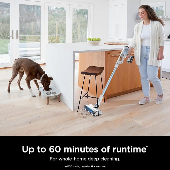 Detect Clean & Empty | Lightweight Cordless Vacuum Cleaner with Auto-Empty System | HEPA Filter, Portable Handheld