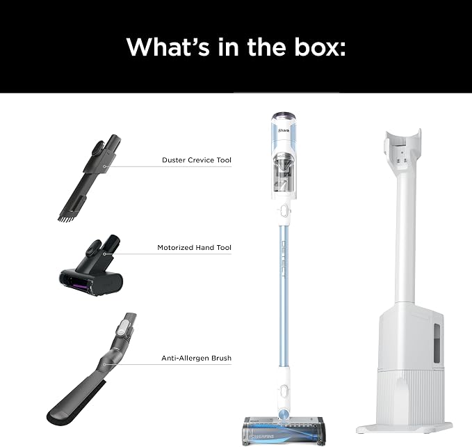 Detect Clean & Empty | Lightweight Cordless Vacuum Cleaner with Auto-Empty System | HEPA Filter, Portable Handheld