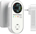 DetectorsforHomeSafe 4-in-1 Upgraded Natural Gas Detector & Carbon Monoxide Detectors - Carbon Monoxide Detectors Plug in