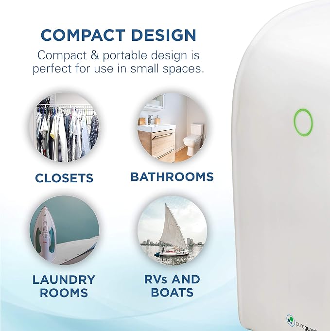 DH201WCA Small Room Dehumidifier for Allergen and Odor Control in Closets, Kitchens, Laundry Rooms, and Bathrooms, alternate
