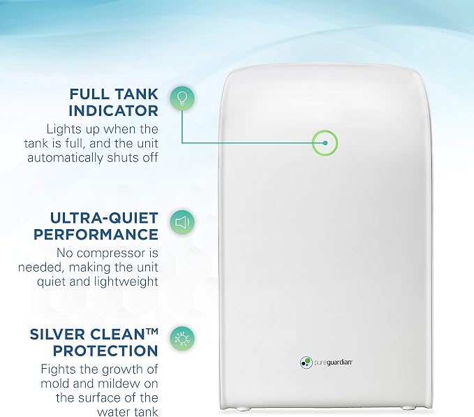 DH201WCA Small Room Dehumidifier for Allergen and Odor Control in Closets, Kitchens, Laundry Rooms, and Bathrooms, alternate