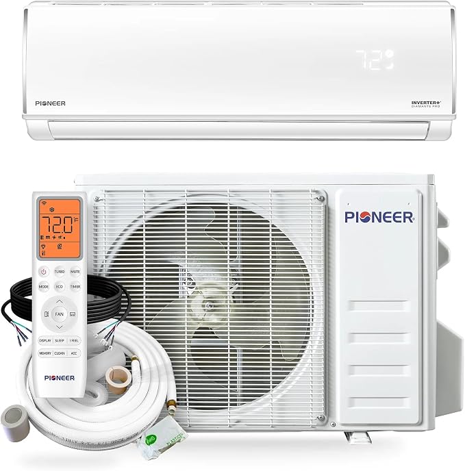 Diamante Pro 24,000 BTU 21 SEER2 230V High-Wall Ductless Mini-Split Air Conditioner Inverter Heat Pump with 16 Ft. Kit