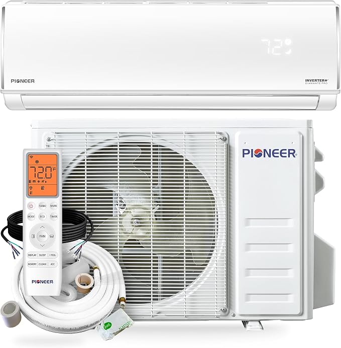Diamante Pro 36,000 BTU 19 SEER2 230V High-Wall Ductless Mini-Split Air Conditioner Inverter Heat Pump with 16 Ft. Kit