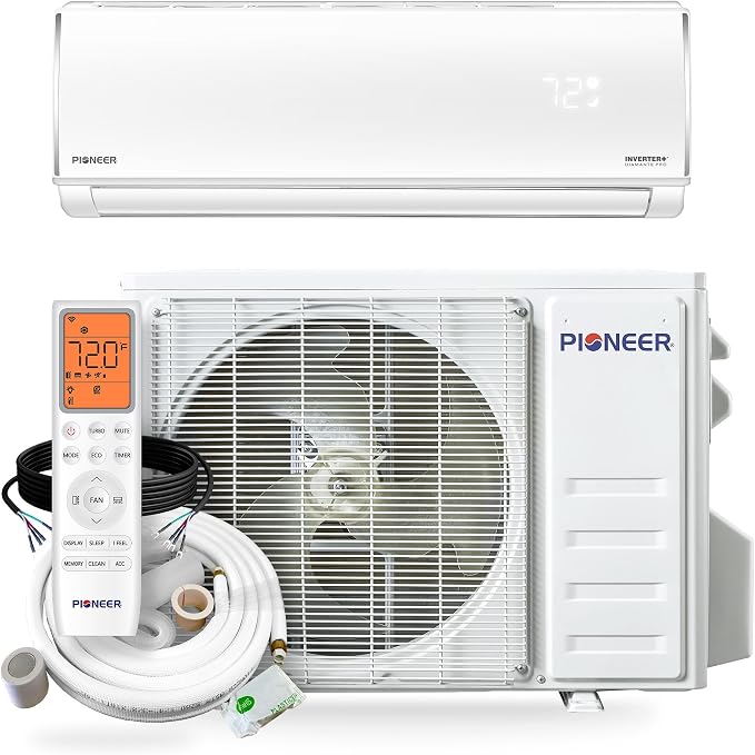 Diamante Pro 9,000 BTU 20 SEER2 230V High Wall-Ductless Mini-Split Air Conditioner Inverter Heat Pump with 16 Ft. Kit