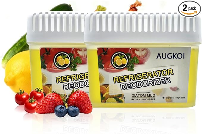 Diatomaceous Earth Gel Refrigerator Deodorizer Set, More Effective than Activated Charcoal and Baking Soda, product image