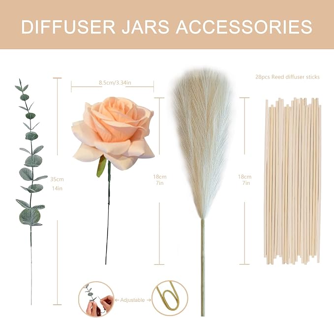 Diffuser Glass Bottles Black -Empty Reed Diffuser Bottle With Sticks- Fragrance accessories use for DIY replacement reed