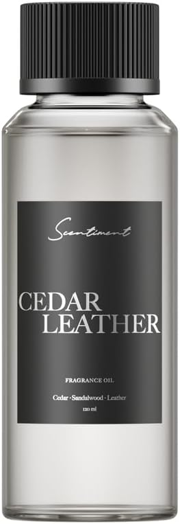 Diffuser Oil - Cedar Leather Fall Collection | Aromatherapy Home Fragrance | Luxurious Scent with Lemon, Jasmine Sandalwood