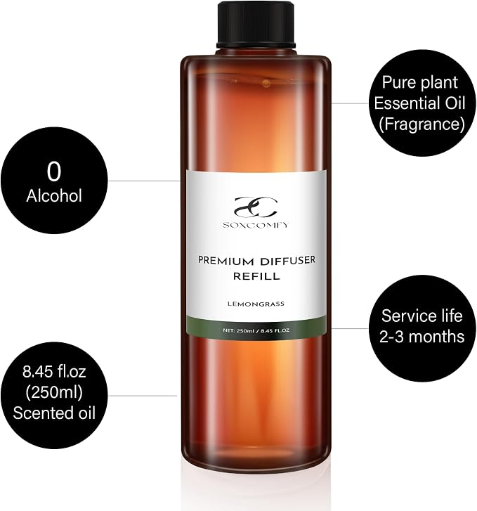 Diffuser Oil Luxury Essential Oils for Diffuser Refill & Air Freshener,Long-Lasting Natural Home Fragrance and Hotel Scent