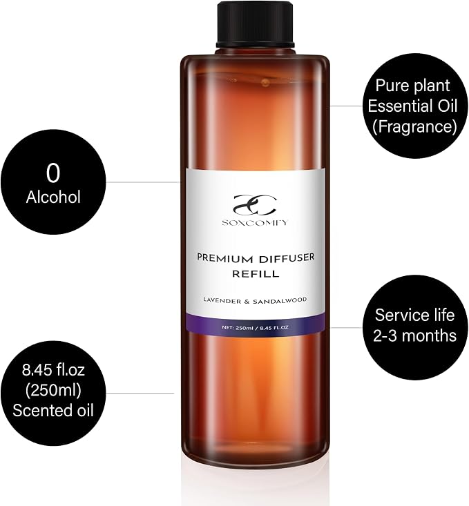 Diffuser Oil Luxury Essential Oils for Diffuser Refill & Air Freshener,Long-Lasting Natural Home Fragrance and Hotel Scent