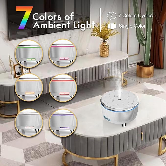 Diffusers for Essential Oils Large Room, Aromatherapy Diffuser with Remote Control,7 Colors Lights 3 Mist Mode for Women