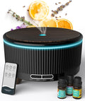 Diffusers for Essential Oils Large Room with Remote, 500ml Aromatherapy Diffuser, 7 Colors Changed Black, product image