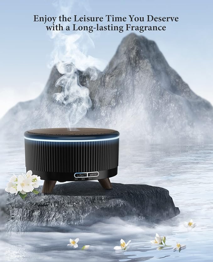 Diffusers for Essential Oils Large Room with Remote, 500ml Aromatherapy Diffuser, 7 Colors Changed Black, alternate product