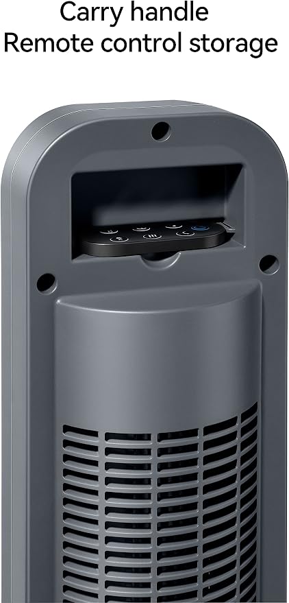 Digital Electric Tower Fan, Inner Oscillation with Remote Control, LED Display, alternate product view 3