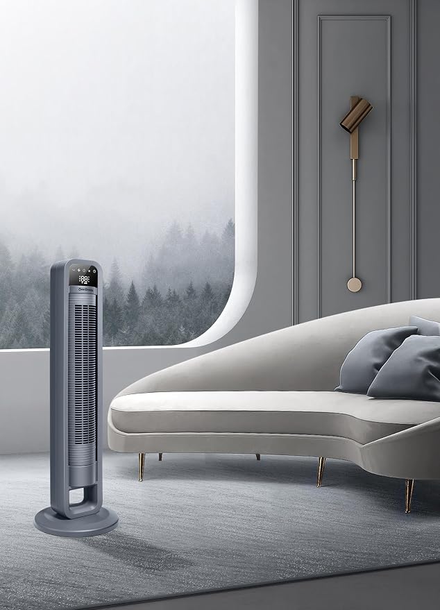 Digital Electric Tower Fan, Inner Oscillation with Remote Control, LED Display, alternate product view 5