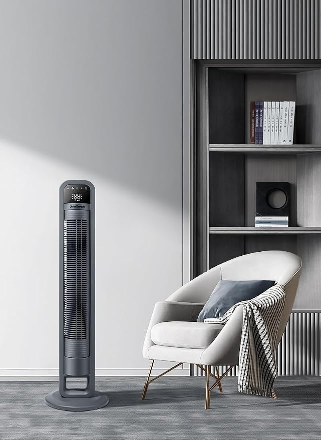 Digital Electric Tower Fan, Inner Oscillation with Remote Control, LED Display, alternate product view 6