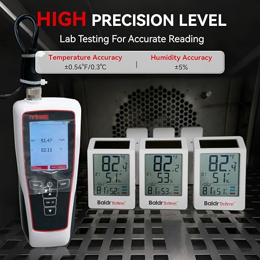Digital Hygrometer Indoor Outdoor Thermometer,Wireless Temperature Humidity Monitor with 330ft/100m Range, alternate product