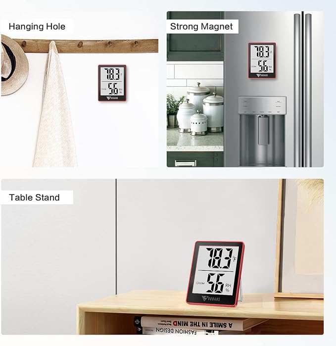 Digital Hygrometer Indoor Thermometer Humidity Gauge Room Thermometer with 5s Fast Refresh Accurate Temperature Humidity
