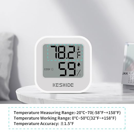 Digital Hygrometer Thermometer for Room Temperature Humidity Meter Indoor Thermometer Accuracy Calibration LCD Temperature