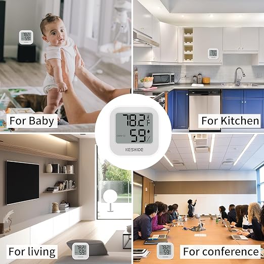 Digital Hygrometer Thermometer for Room Temperature Humidity Meter Indoor Thermometer Accuracy Calibration LCD Temperature