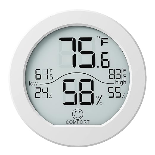 Digital Hygrometer Thermometer for Room Temperature Humidity Meter Indoor Thermometer Accuracy Calibration LCD