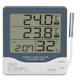 Digital Indoor/Outdoor Thermometer with Hygrometer & Clock 800015 - Large LCD Display Weather Station with