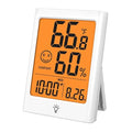 Digital Indoor Thermometer for Room, Smart Temperature Humidity Monitor with Backlight, Comfort Indicator, Max/Min Record