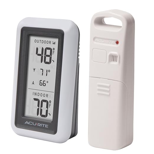 Digital Thermometer with Indoor, Outdoor Temperature and Daily High and Lows (00424CA), White 0 Count Plastic White