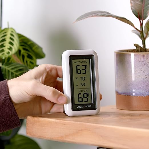 Digital Thermometer with Indoor, Outdoor Temperature and Daily High and Lows (00424CA), White 0 Count Plastic White
