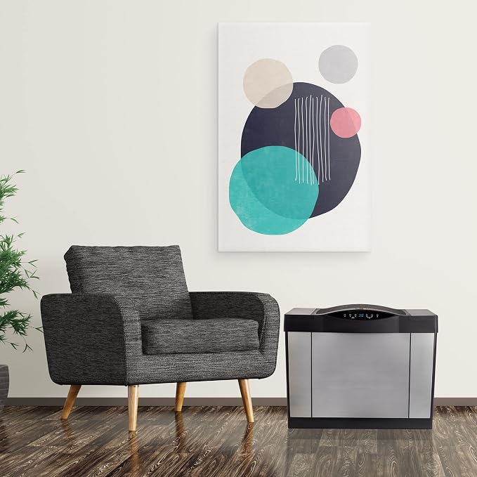 Digital Whole-House Console-Style Evaporative Humidifier (Silver), alternate product view 3