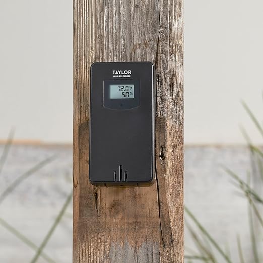 Digital Wireless Deluxe Indoor Outdoor Thermometer, Weather Station Forecaster, Calendar with Clock, Easy-to-Read Display for