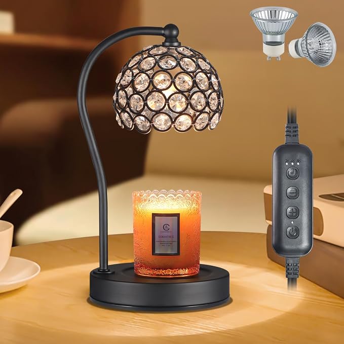 Dimmable Electric Candle Warmer Lamp with Timer Home Decor Wax Melts Warmer for Jar Scented Candles Mother's Day Thanksgiving