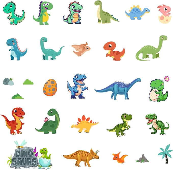 Dinosaur Kids Neck Fan, Safe Bladeless Neck Fans with DIY Sticker, Hands-free Portable Rechargeable Cooling Fan, 2600mAh