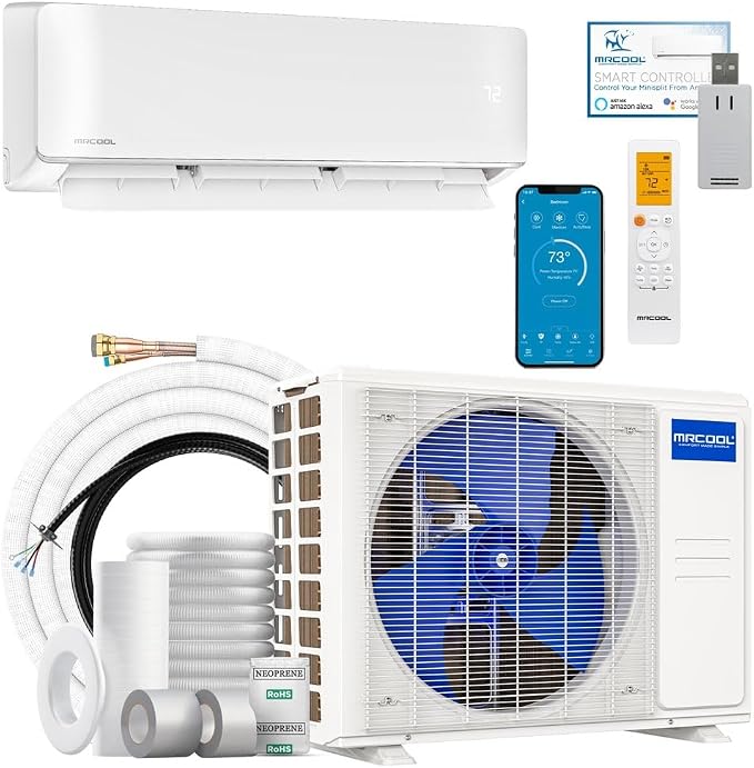 DIY 12k BTU 23.5 SEER2 Ductless Mini Split AC & Heat Pump 5th Generation - Energy Star 115v with 1 YR Labor Warranty by IWAE