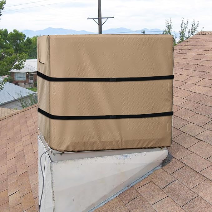 Down Draft Evaporative Cooler Cover,Heavy Duty 600D Protection Rain and Snow Swamp Cooler Cover,Equipped with 2 Bayonet