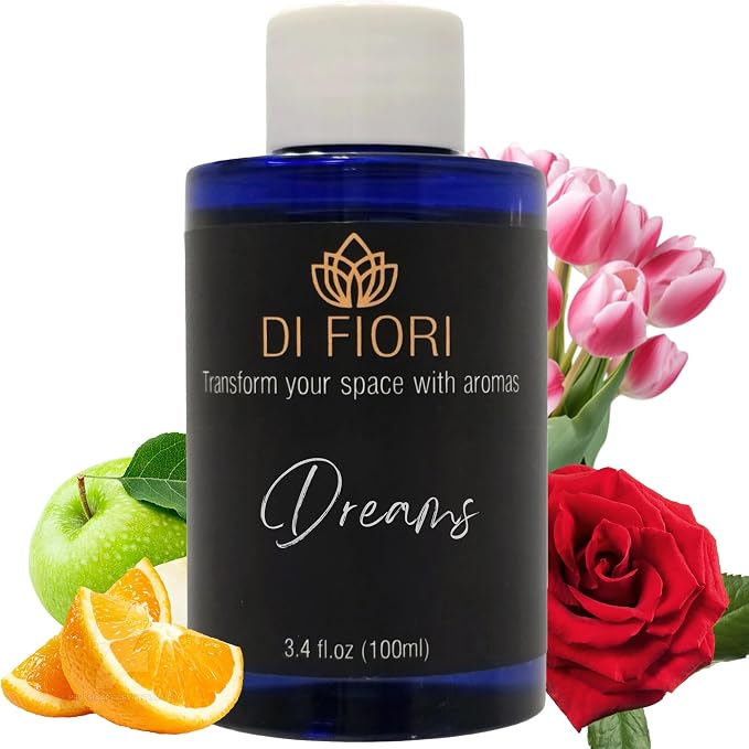 Dreams - Pure Essential Oil for Waterless Diffusers - Rose, Citrus, Tulip, Green Apple - Aromatherapy, Pure Natural Oil