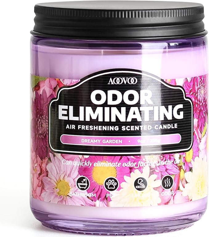 Dreamy Garden Odor Eliminating Highly Fragranced Candle - Eliminates Pet, Smoke, Food, and Other Smells Quickly, product